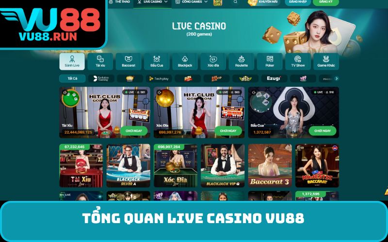 Tổng quan Live Casino VU88