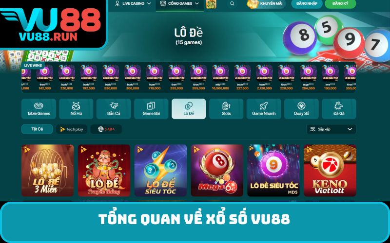 Tổng quan về Xổ số VU88